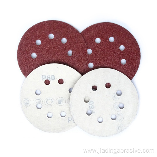 150mm round sand paper disc abrasive 8 holes